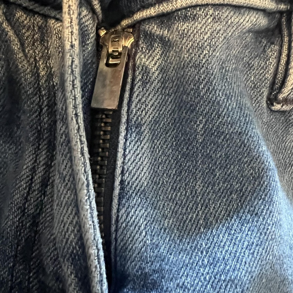 3x1 Jeans Womens 26 Blue Elkhorn Cropped Distressed Raw Hem Cutout Detail USA - Picture 8 of 10